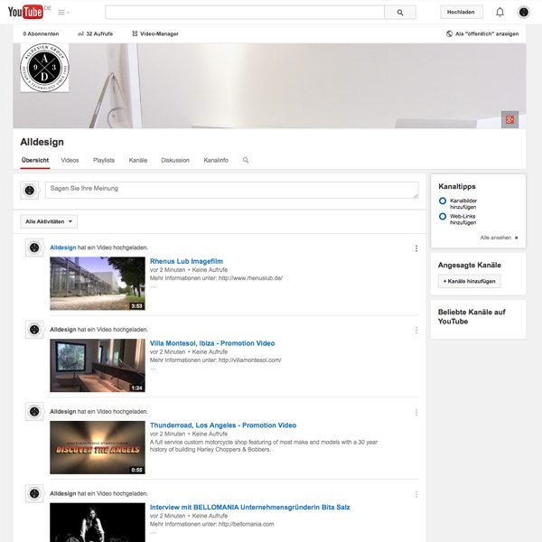 Alldesign Youtube Channel